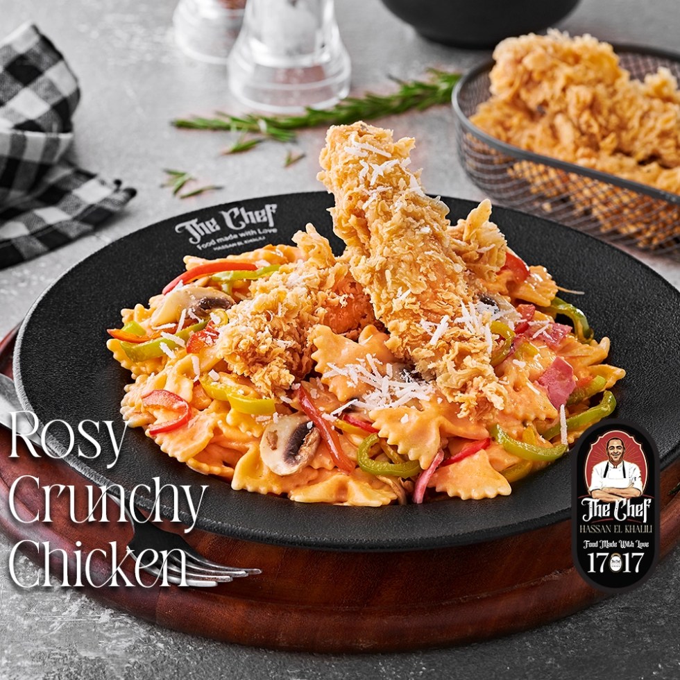 Rosy Crunchy Chicken Pasta (spicy)
